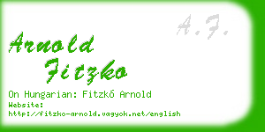 arnold fitzko business card