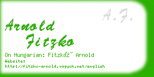 arnold fitzko business card